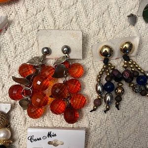 Vintage pierced and clip earrings lot